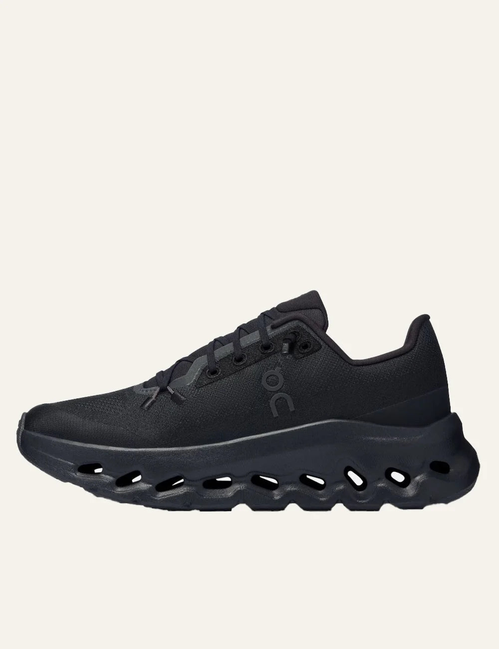 On Cloudtilt black women's sneakers with CloudTec Phase cushioning side