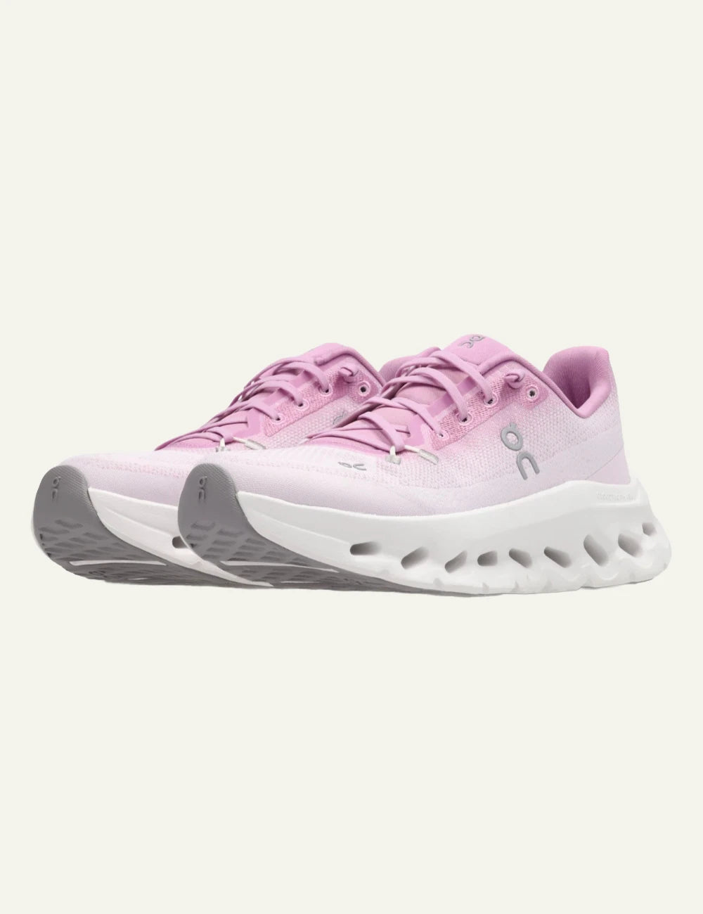 On Cloudtilt Bloom Sakura sneakers pink mesh running shoes angled view