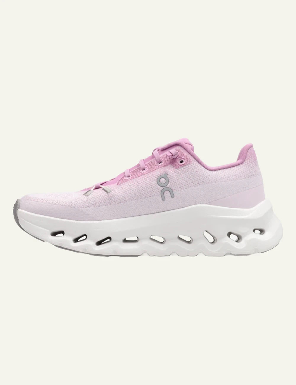 On Cloudtilt Bloom Sakura sneakers pink mesh running shoes profile view