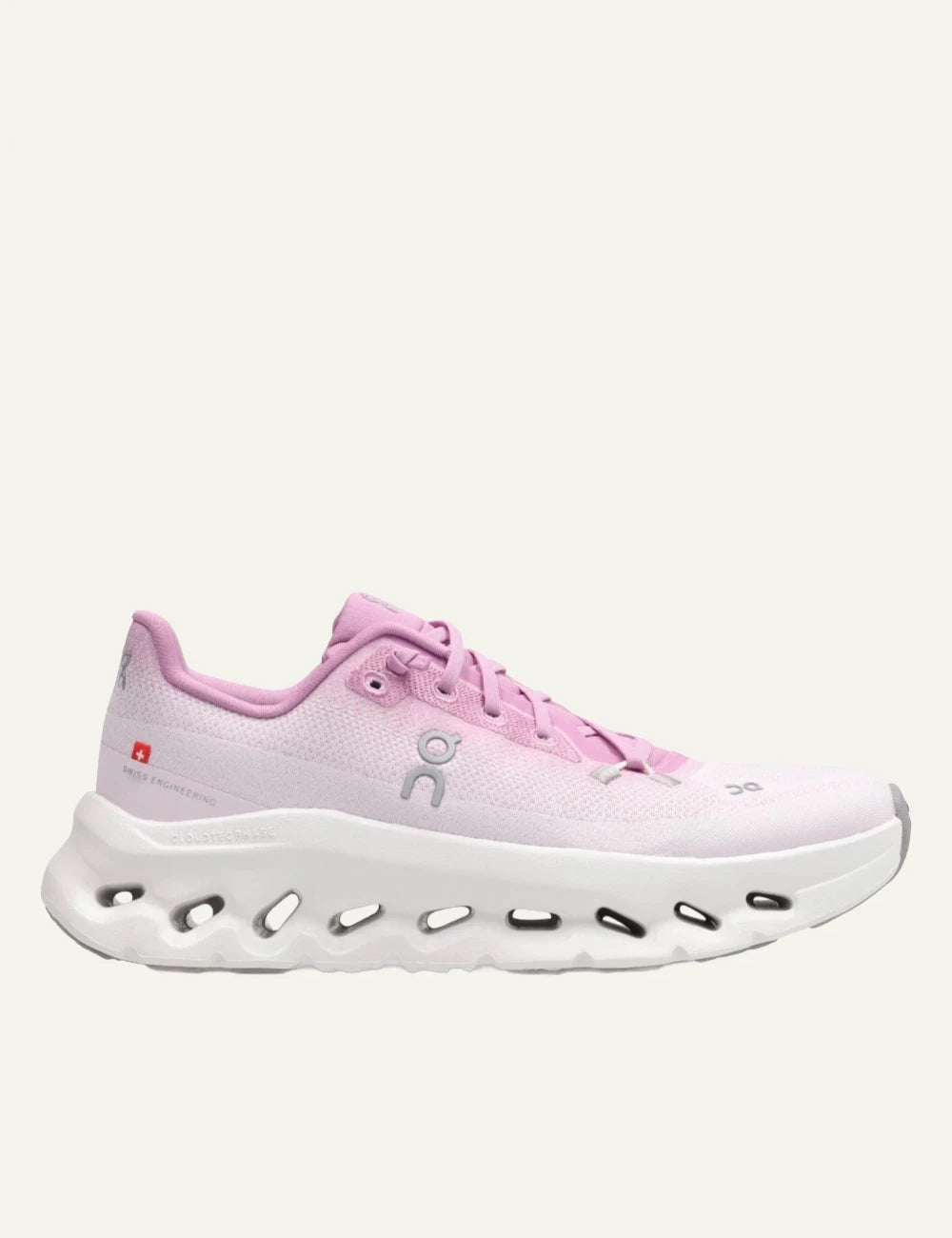 On Cloudtilt Bloom Sakura sneakers pink mesh running shoes side view