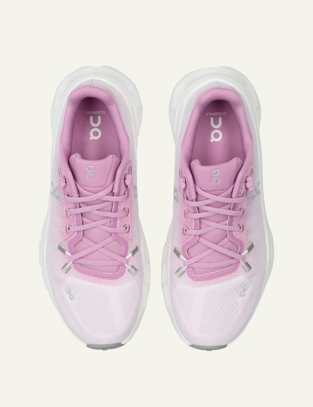 On Cloudtilt Bloom Sakura sneakers pink mesh running shoes top view