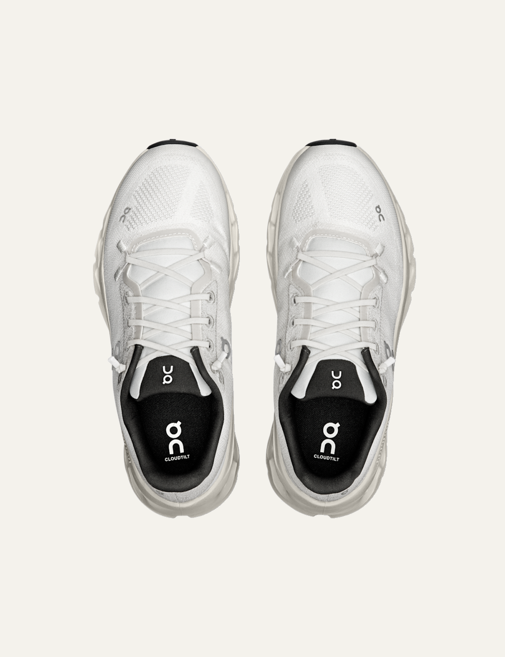 On Cloudtilt pearl ice sneakers top view