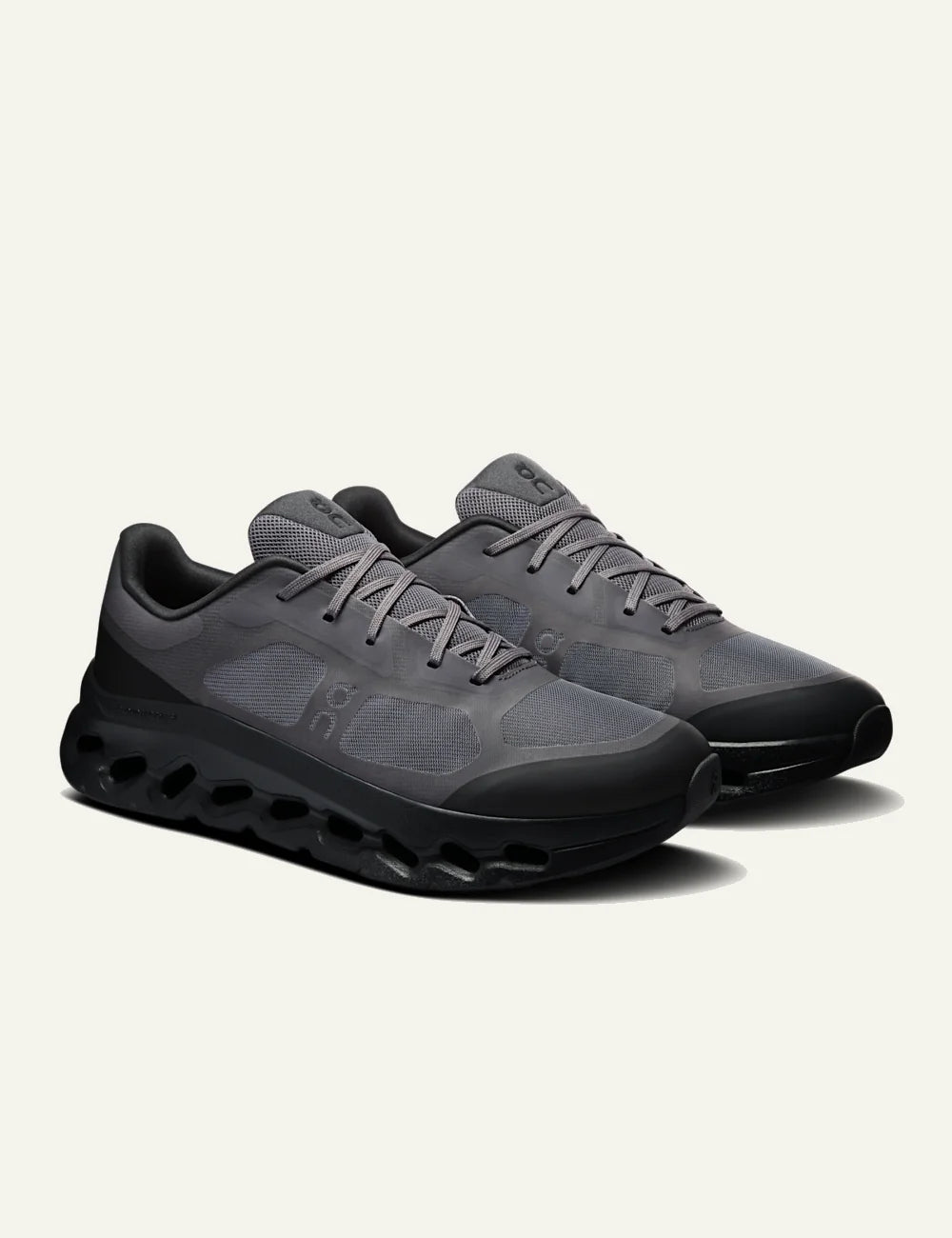 On Cloudtilt Remix Black Black sneakers with CloudTec Phase cushioning angled