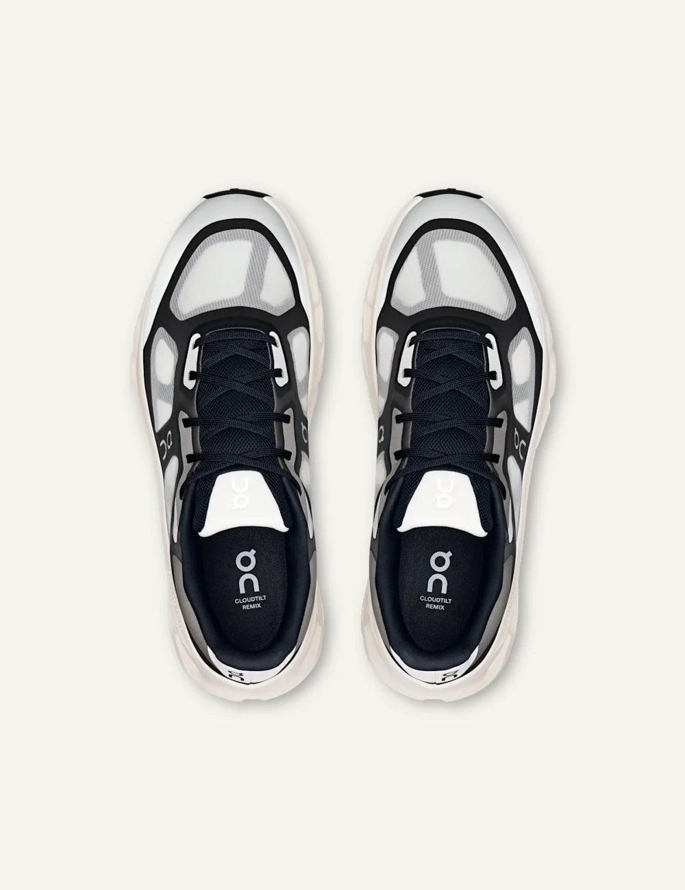 On Cloudtilt Remix Black Ivory sneakers with CloudTec Phase cushioning top