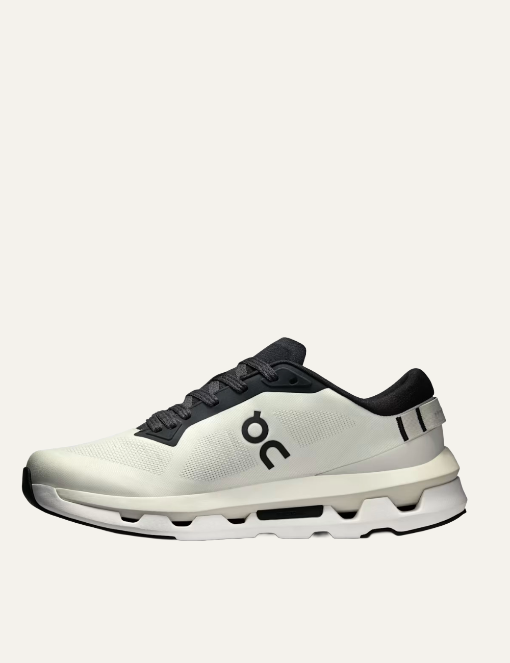 On Cloudzone sneakers in ice and black with breathable upper and CloudTec cushioning profile