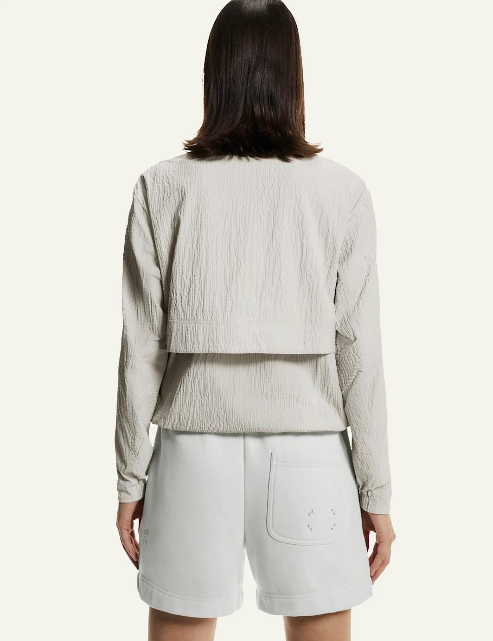 On Courtside 1/2 Zip Eaze beige women back model