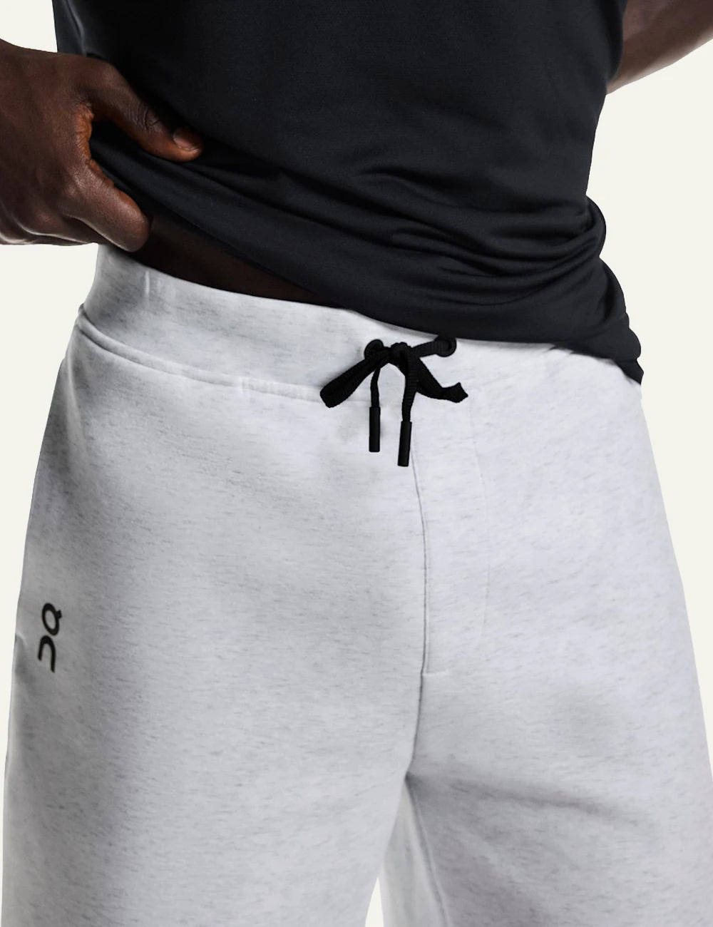 On Focus Tech shorts grey men front detail view
