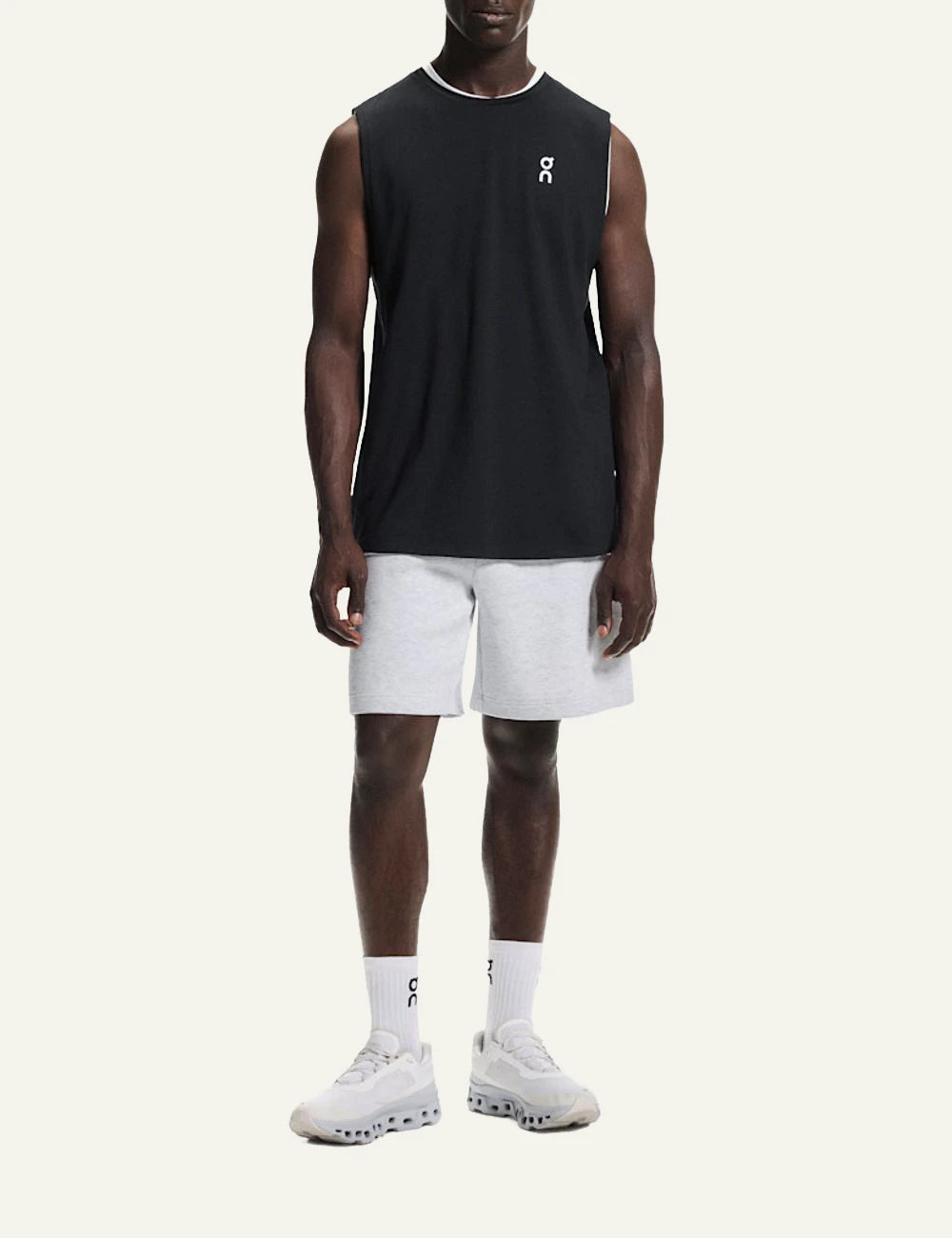 On Focus Tech shorts grey men front ful body view