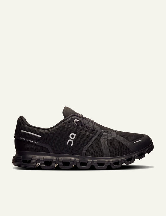 Men's On Cloud 6 Black sneakers with CloudTec cushioning and Speed Lacing