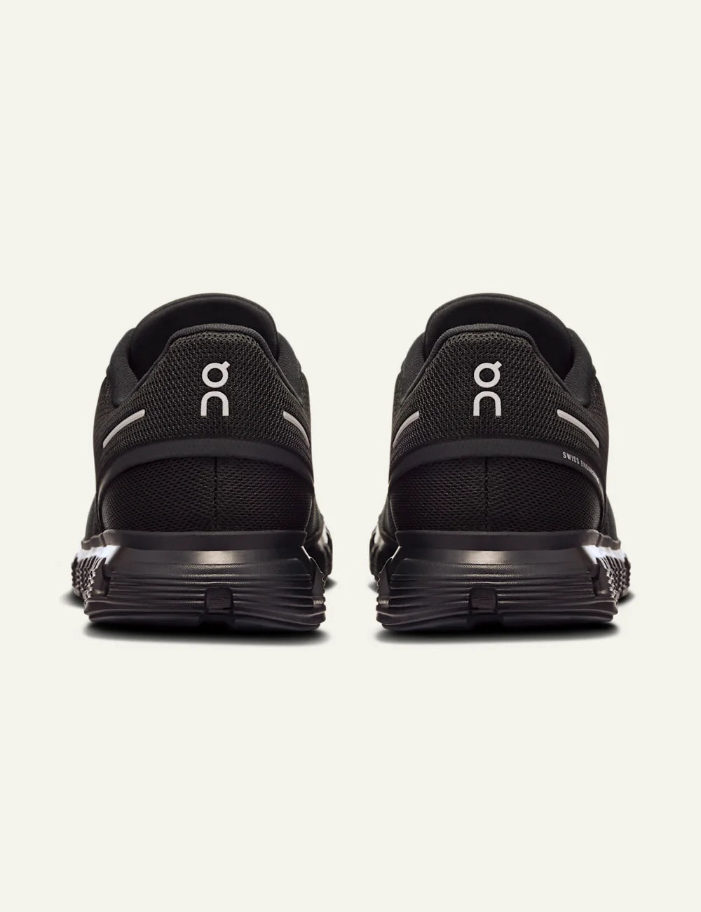 Men's On Cloud 6 Black sneakers with CloudTec cushioning and Speed Lacing back