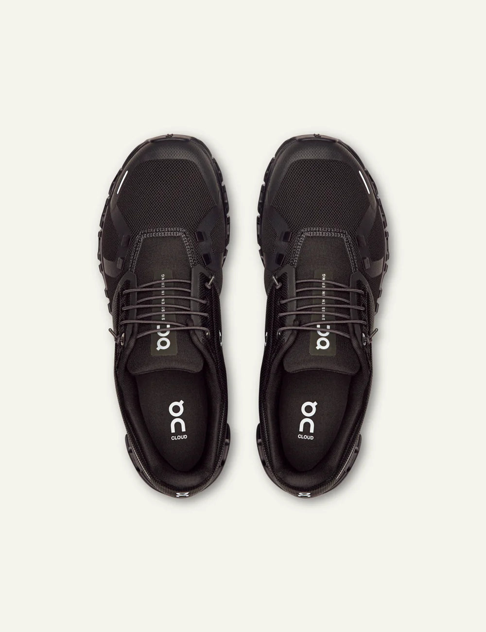 Men's On Cloud 6 Black sneakers with CloudTec cushioning and Speed Lacing top