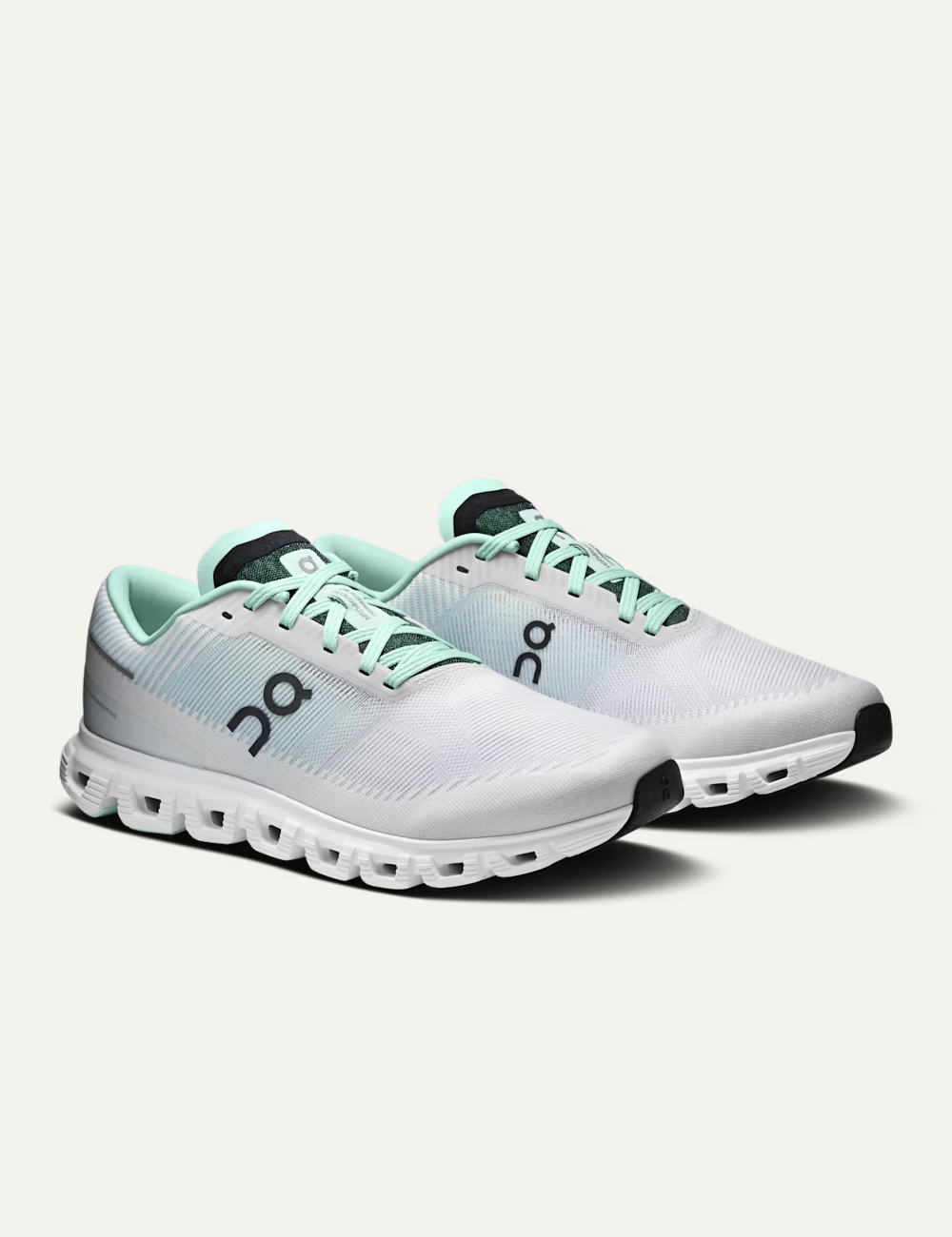 on running cloud 6 push sneakers creek nebula mesh angled view