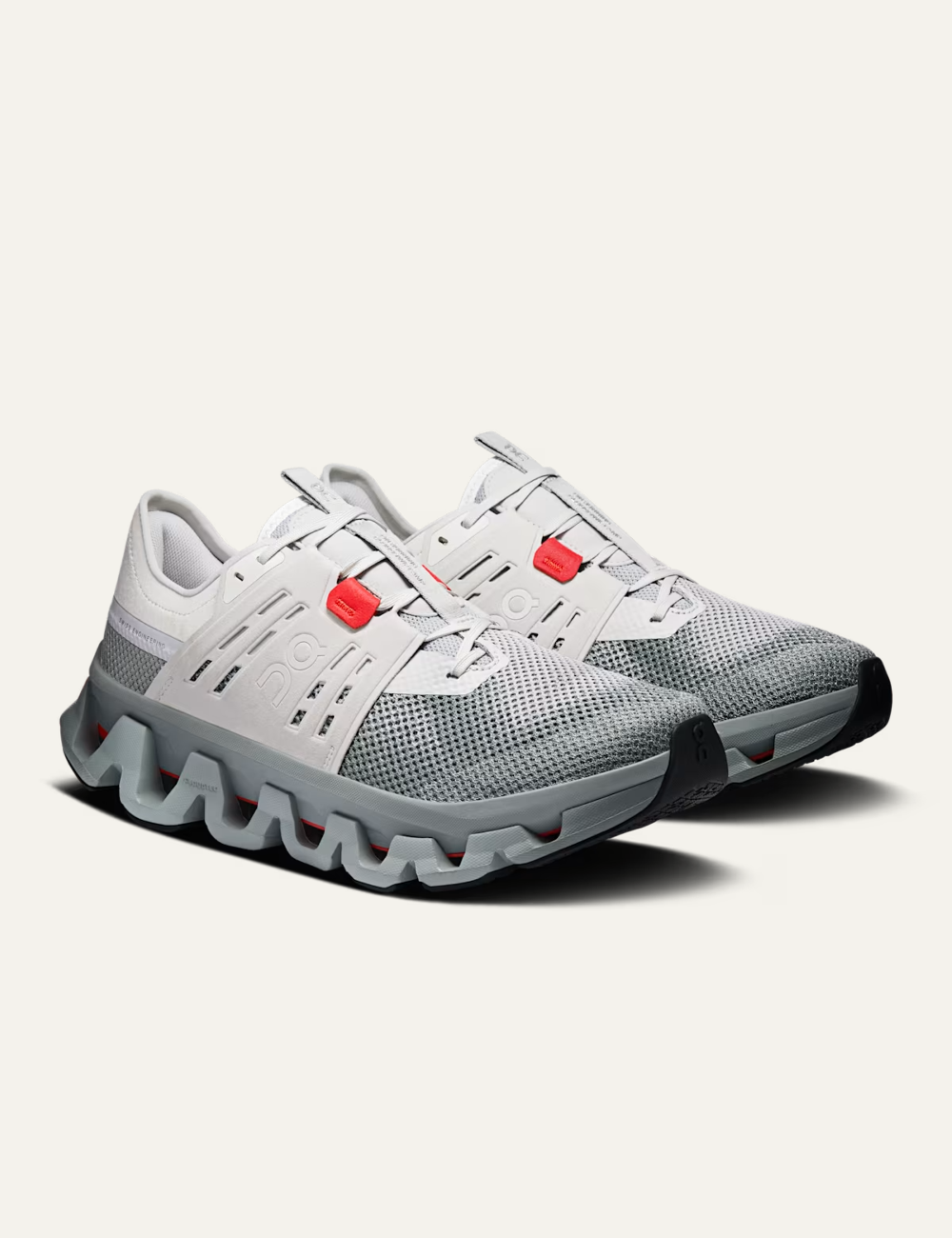 on running cloudswift amp glacier apollo sneakers mesh angled view