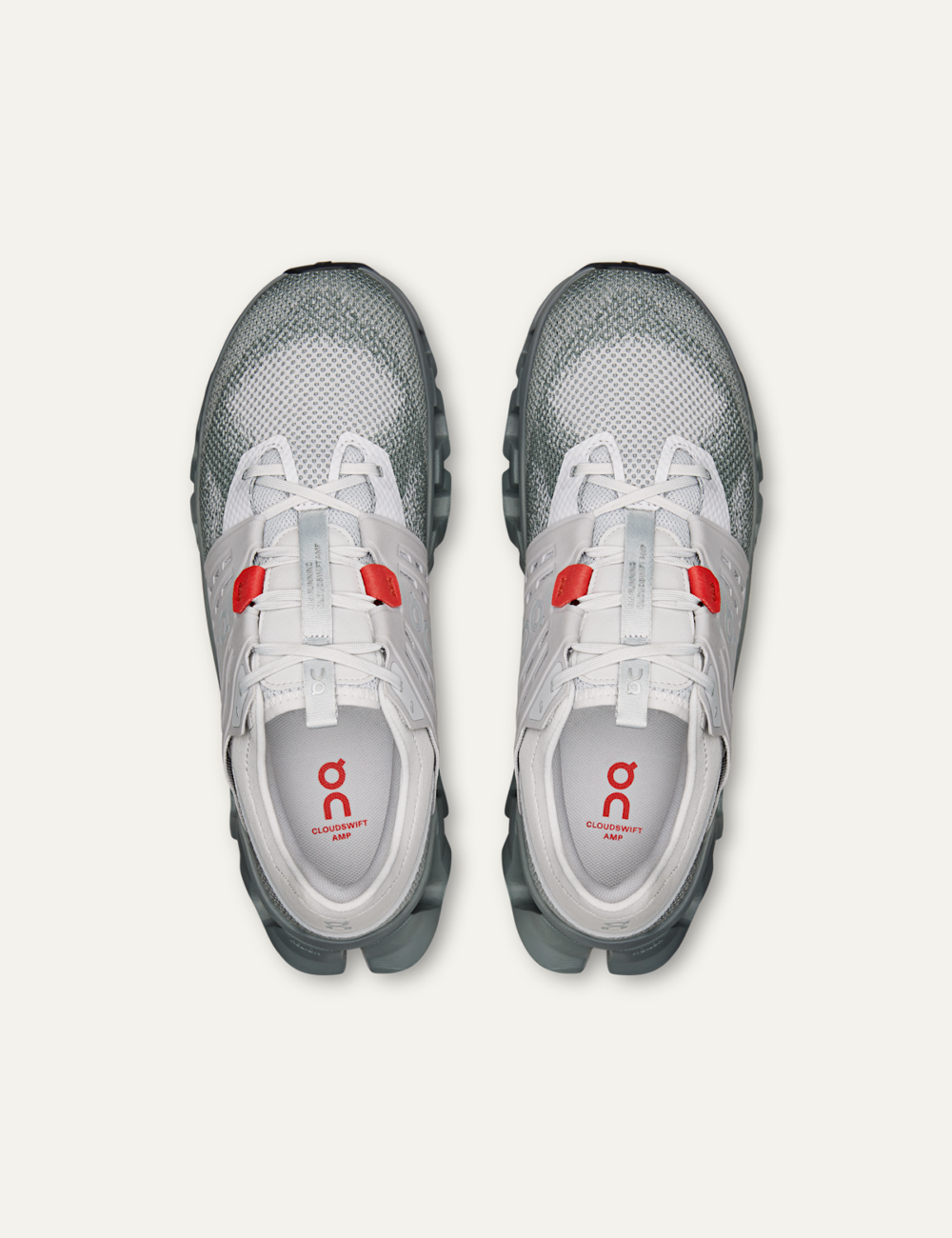on running cloudswift amp glacier apollo sneakers mesh top view