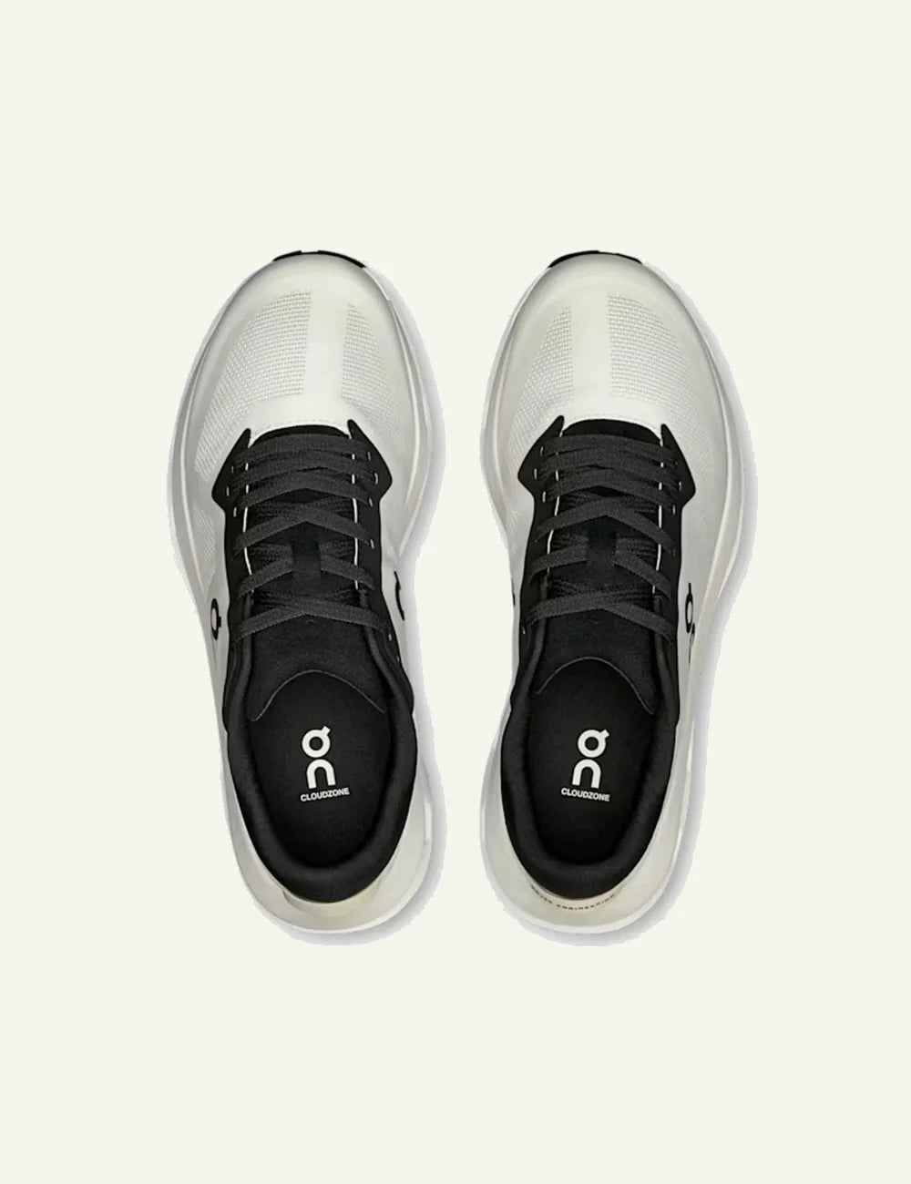 on running sneaker white black top