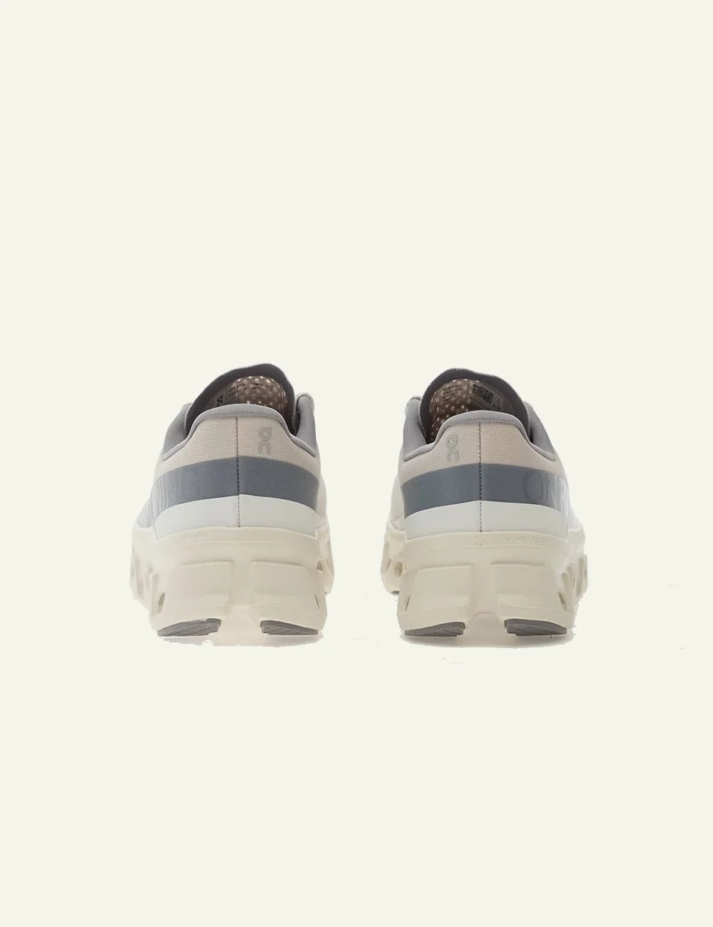 on running sneaker white grey back