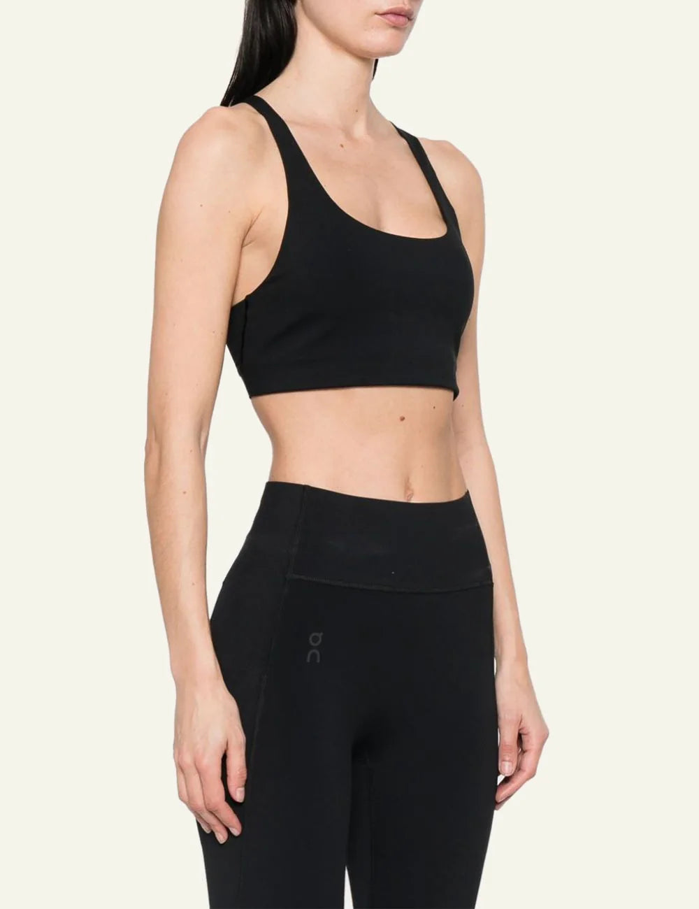 On sports bra black side model
