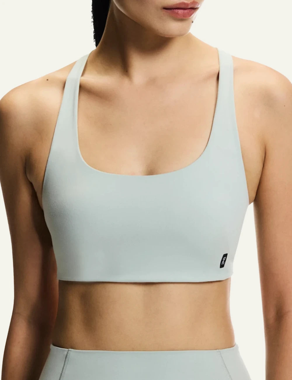 On studio bra mineral light support seamless racerback front model view