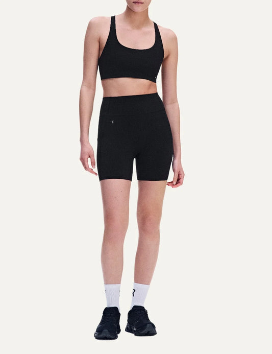 ON women's black soft stretch sports bra with light support full body