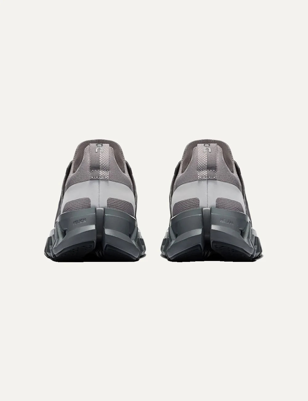 On women's Cloudswift 4 grey running sneakers with breathable mesh upper, Helion cushioning and Speedboard technology back