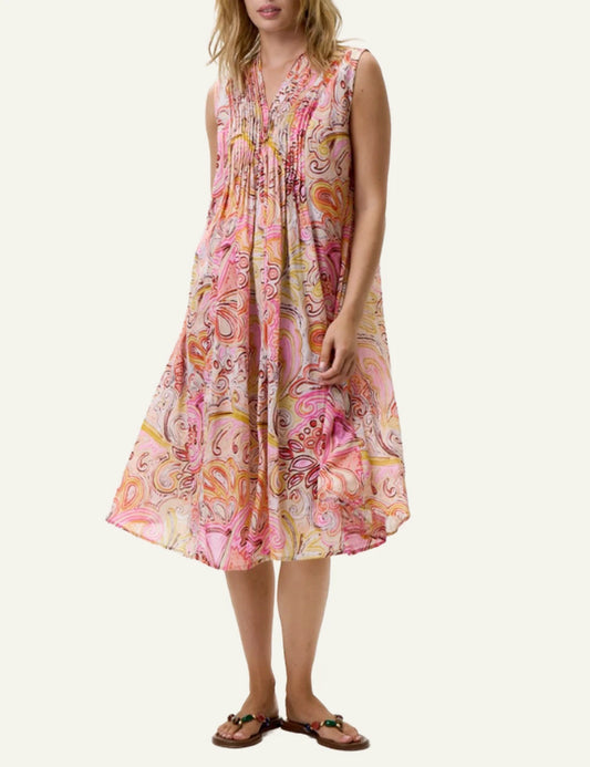 one season tommy swirl cotton midi dress front view