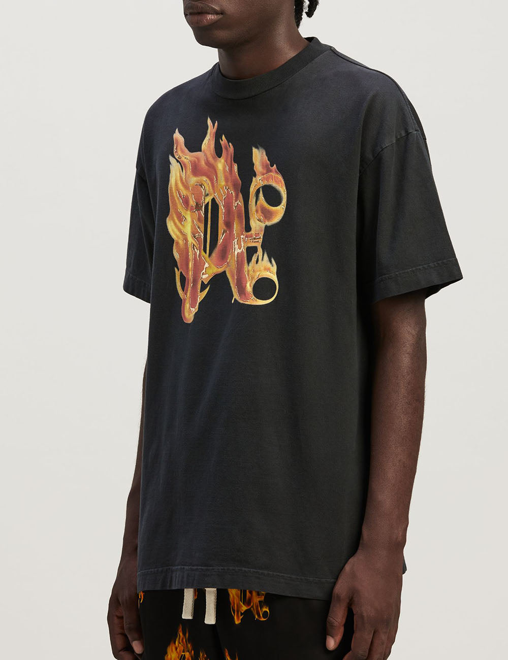 PALM ANGELS BURNING MONOGRAM TEE PALM ANGELS