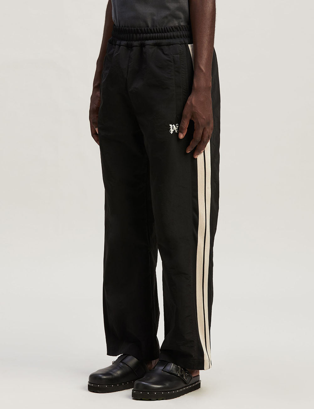 PALM ANGELS MONOGRAM NYLON TRACK PANTS PALM ANGELS