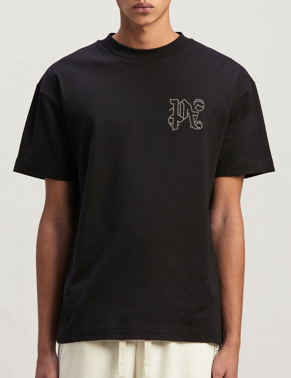 PALM ANGELS MONOGRAM STUD CLASSIC TEE PALM ANGELS