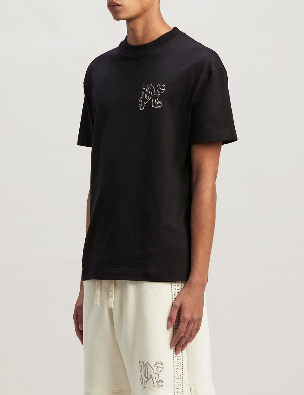 PALM ANGELS MONOGRAM STUD CLASSIC TEE PALM ANGELS