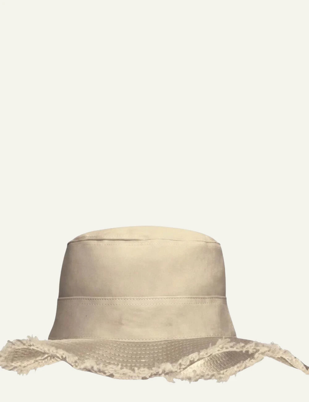 palm angels bucket hat beige logo back view