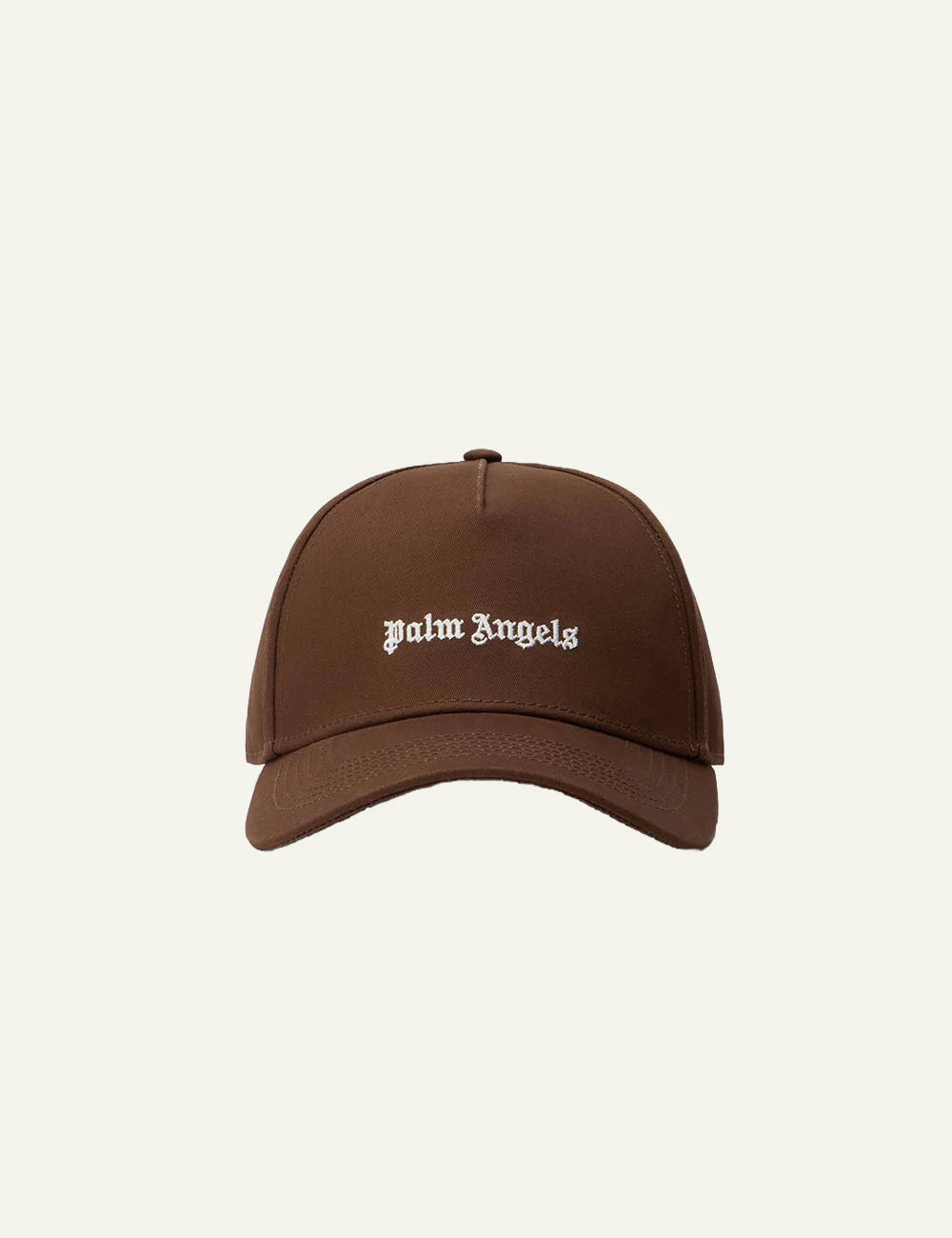 palm angels cap brown logo front view
