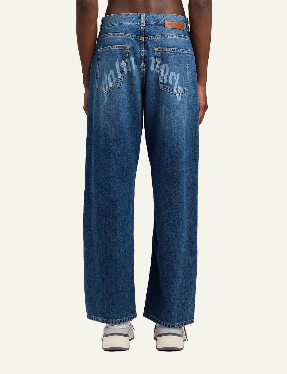 palm angels jeans wide leg blue back view