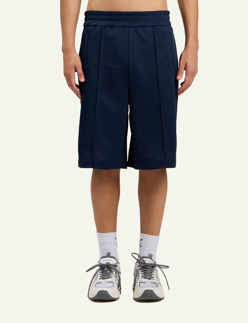 palm angels shorts navy front model view