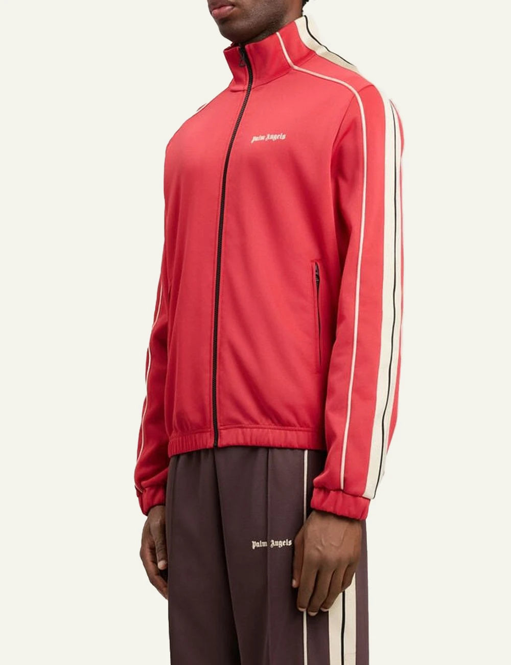 palm angels track jacket red stripe logo side view