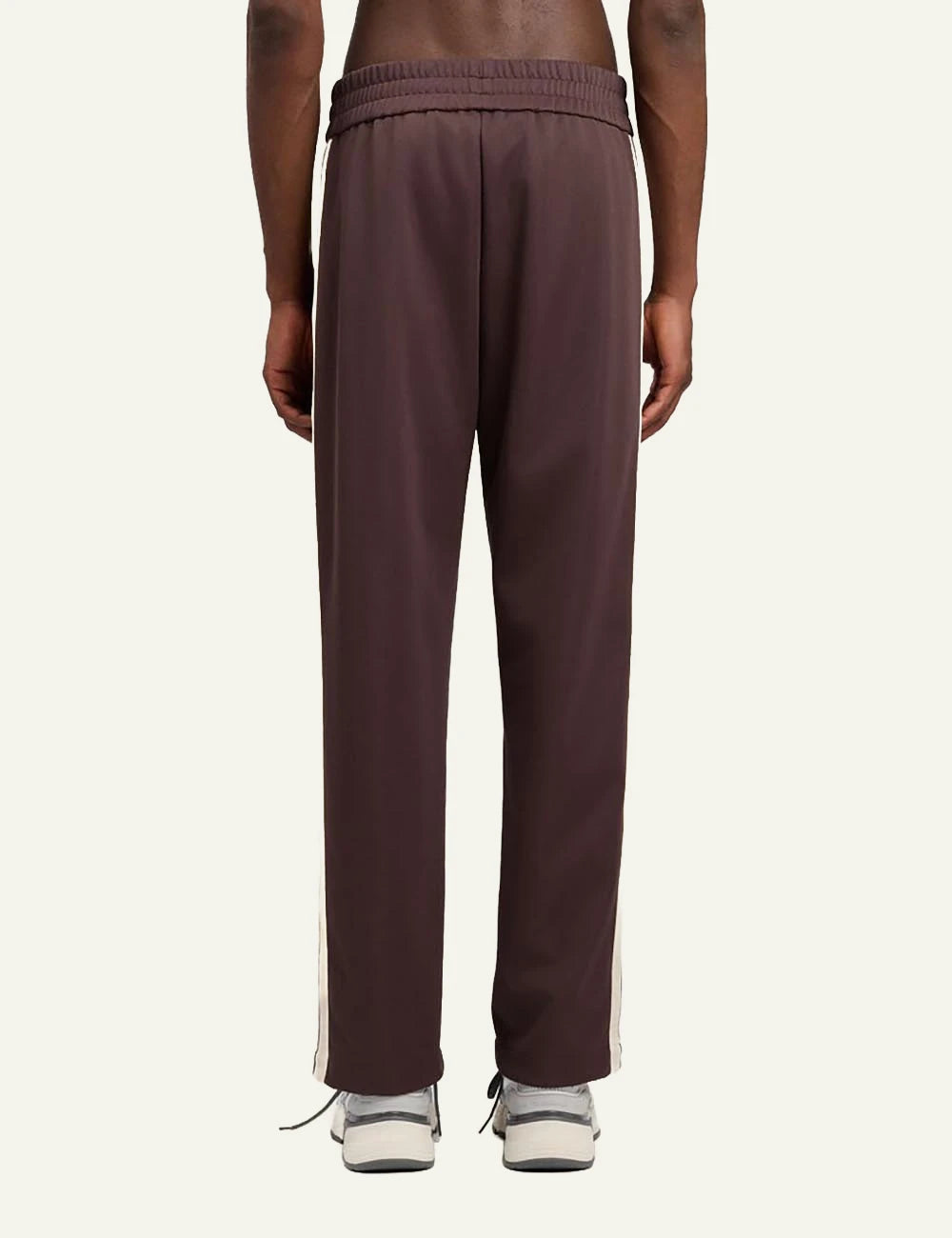 palm angels track pants brown stripe logo back view