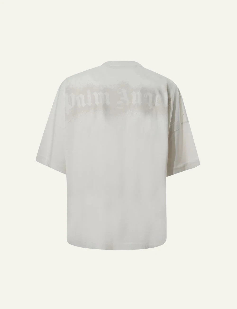 Palm Angels t-shirt off white teddy bear graphic oversized short sleeve back flat view