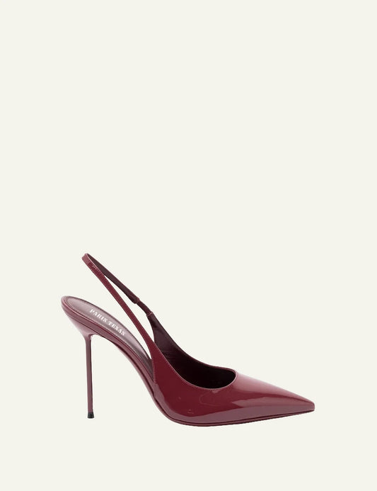 Paris Texas Amarena patent leather slingback pumps with stiletto heel