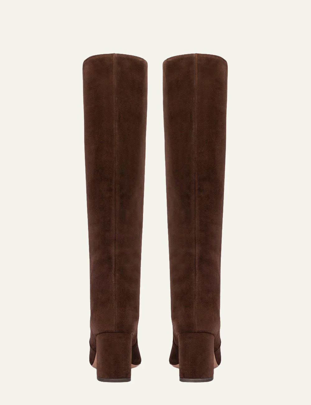 Paris Texas Anja 70 chocolate suede knee high boots back