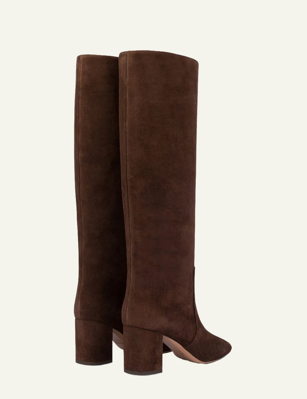 Paris Texas Anja 70 chocolate suede knee high boots back
