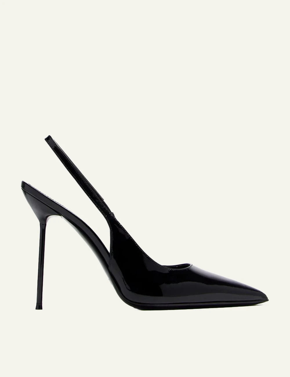 Paris Texas black patent leather slingback pumps with stiletto heel