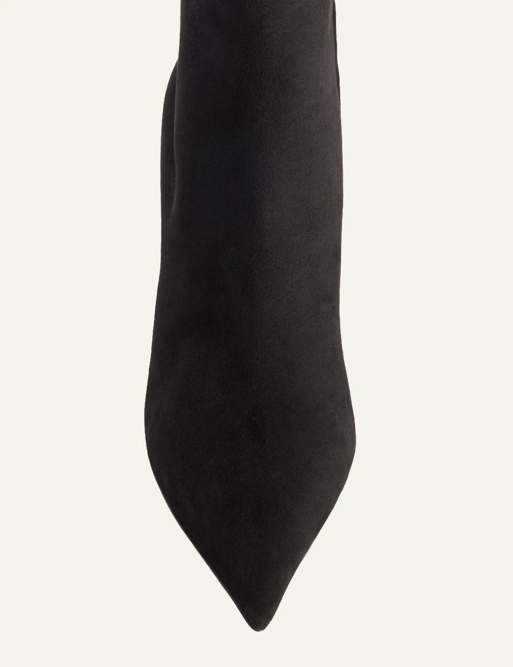 Paris Texas black suede ankle boots with stiletto heel front