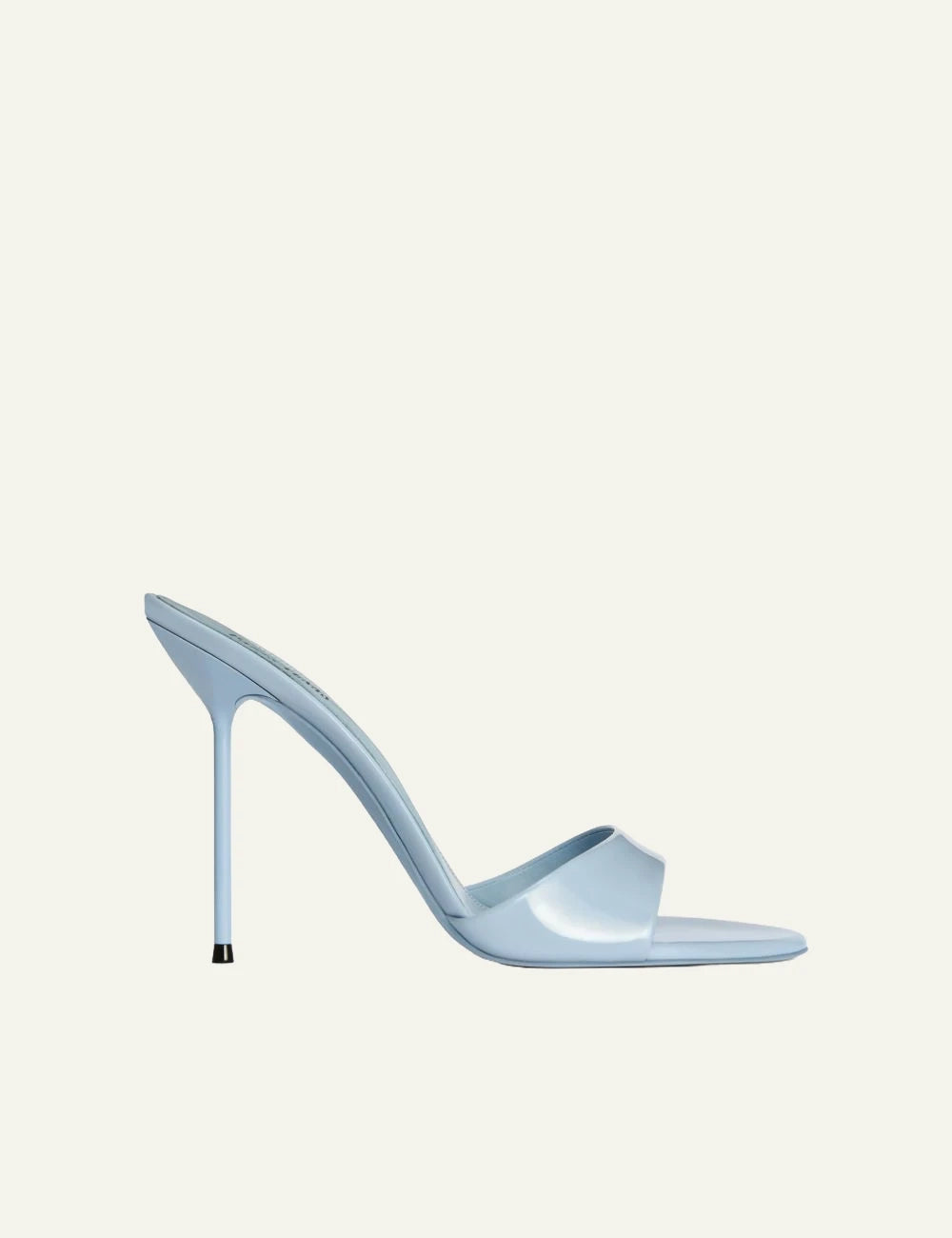 Paris Texas Lidia mule jeans light blue patent  view