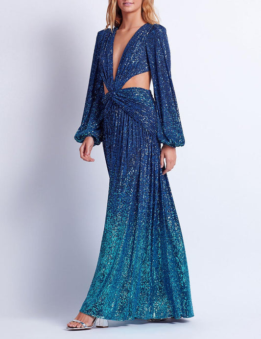 PATBO OMBRE SEQUIN GOWN