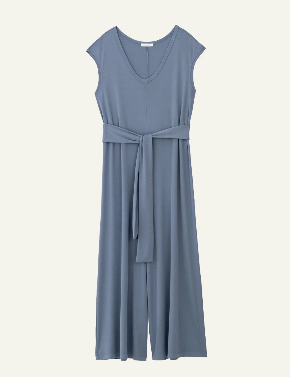 Philosophy DUSTYBLUE jumpsuit v neck sleeveless wide leg front view