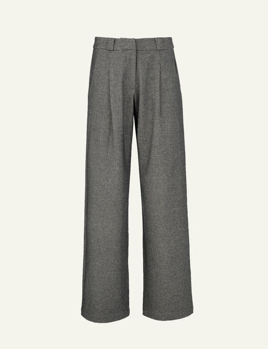 Philosophy anthracite heavy T/R wide leg pants for women