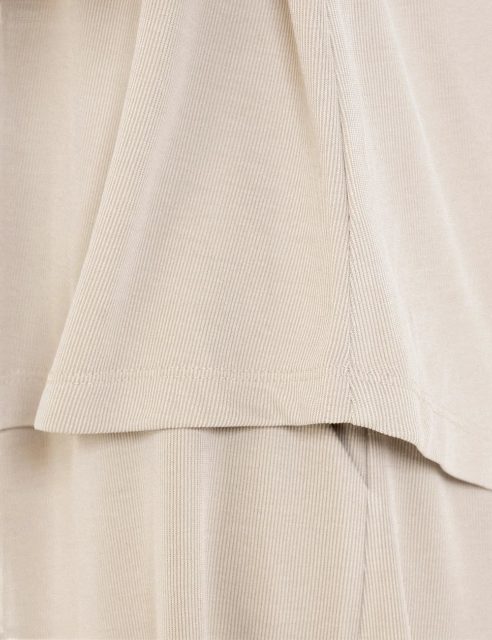 Philosophy beige ribbed sleeveless shirt button detail