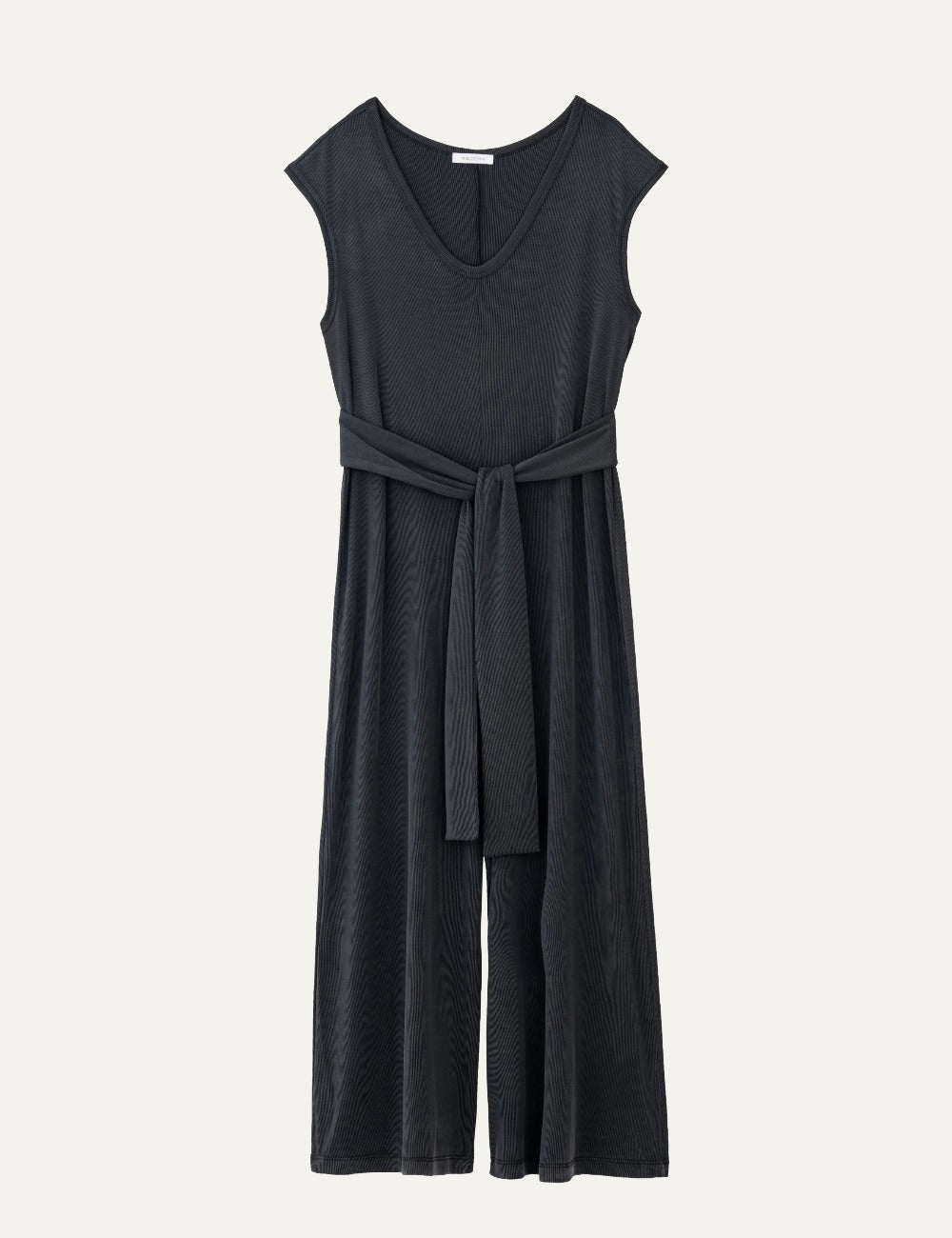 Philosophy black jumpsuit v neck sleeveless wide leg front view