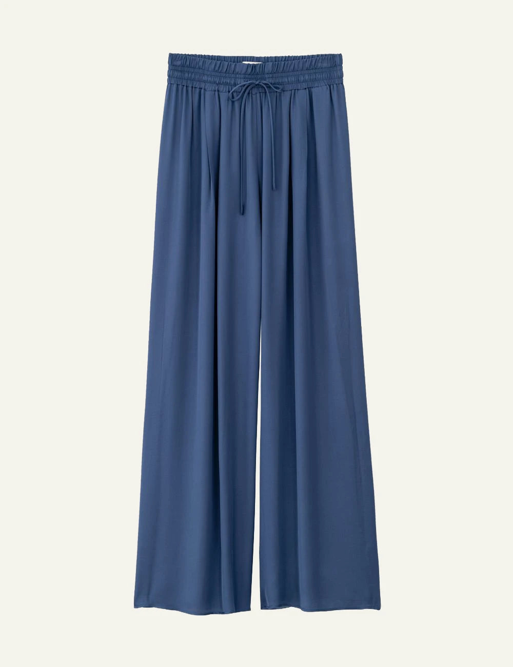Philosophy blue wide leg pants elastic waist front view