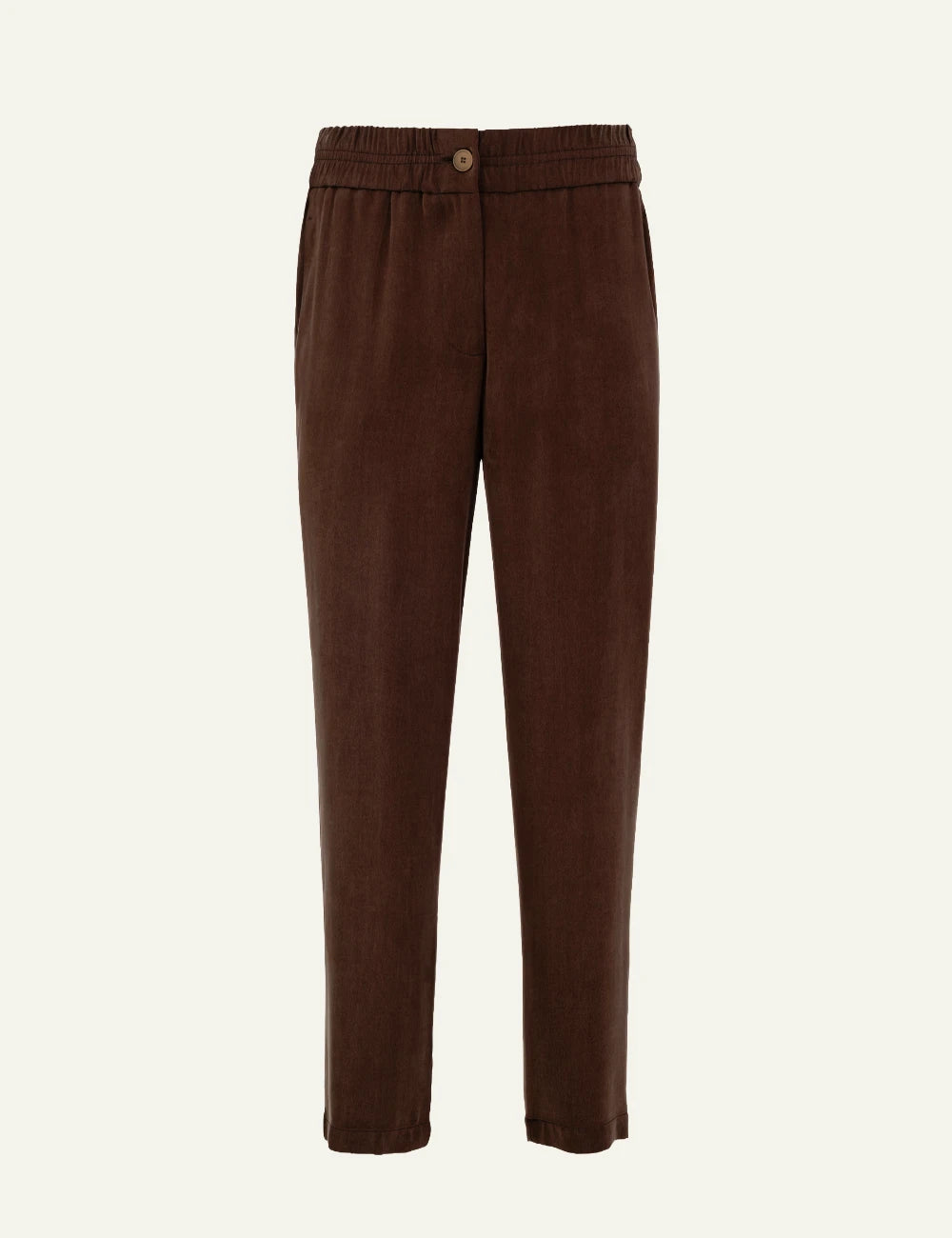 Philosophy brown cupro viscose jogger pants for women