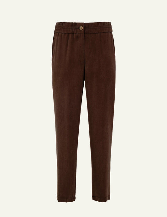 Philosophy brown cupro viscose jogger pants for women